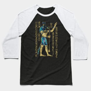 Egyptian Seth  Ornament Gold and Abalone Baseball T-Shirt